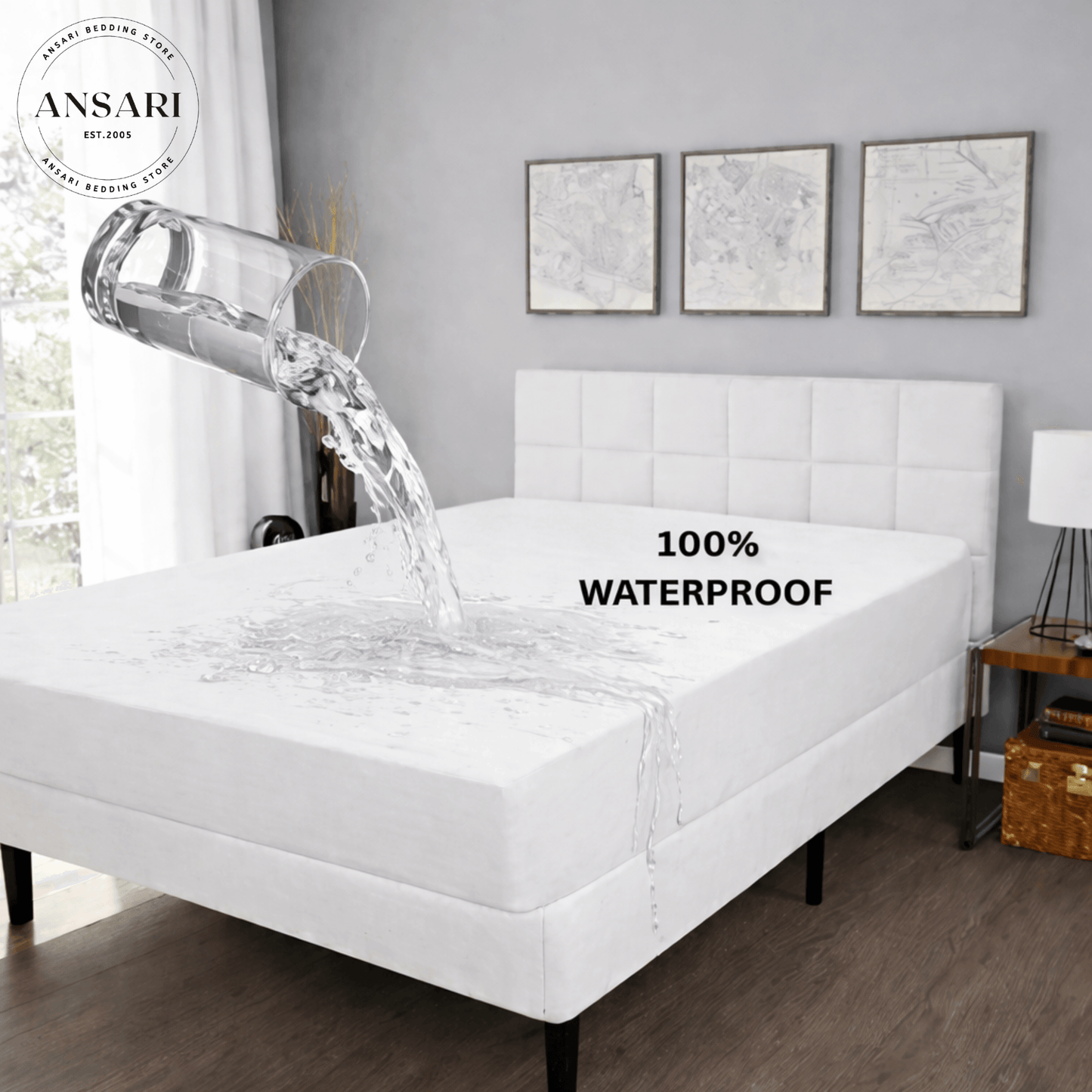 Premium King Size Mattress Covers made from durable, breathable fabric, offering a smooth, protective layer to safeguard your mattress from spills, stains, and wear while ensuring comfort.