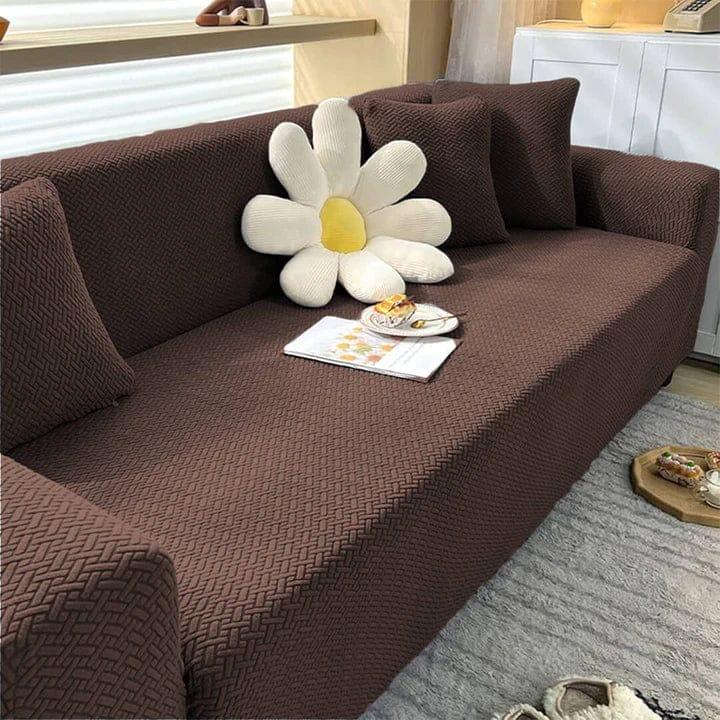 Premium Striped Jacquard Sofa Covers featuring elegant striped patterns, crafted from durable, stretchable fabric for a smooth, wrinkle-free fit, providing both style and protection for your sofa.