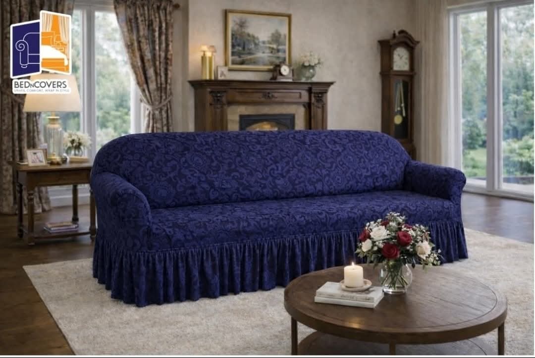 Premium Palachi Sofa Covers made from high-quality fabric, offering a luxurious, wrinkle-free fit. Designed to protect and enhance your sofa with elegant patterns and durable, stretchable material.