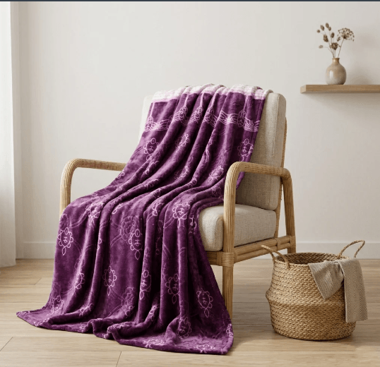 Supremo AC Flannel Blanket made from soft, high-quality flannel fabric, providing warmth and comfort. Perfect for air-conditioned rooms, offering a cozy, lightweight feel for year-round use.