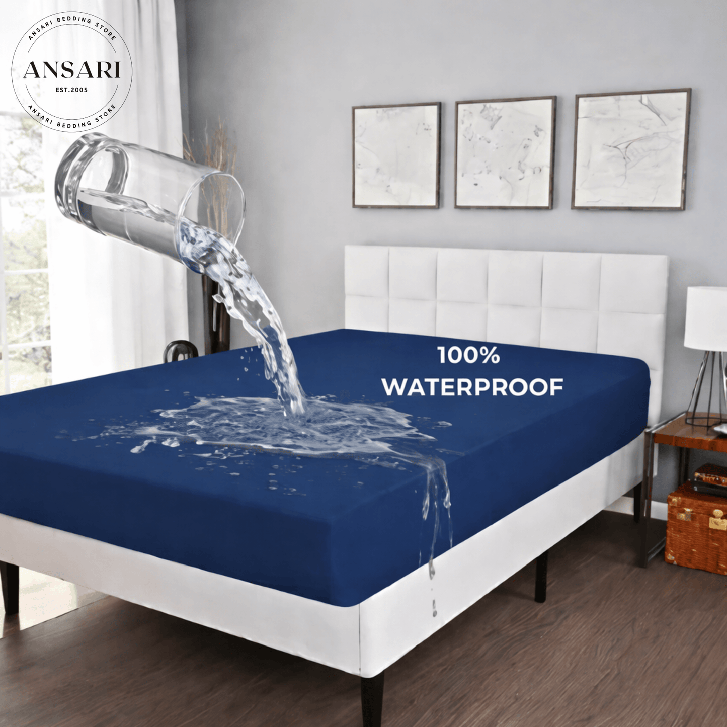 Premium King Size Mattress Covers made from durable, breathable fabric, offering a smooth, protective layer to safeguard your mattress from spills, stains, and wear while ensuring comfort.