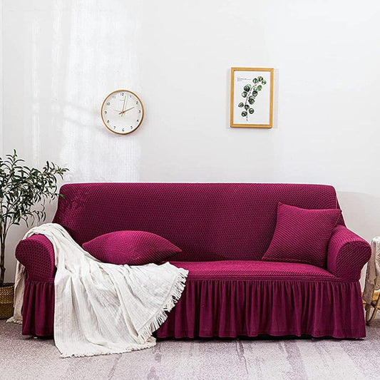 Premium Turkish Sofa Covers with elegant, luxurious designs, crafted from high-quality fabric for a smooth, wrinkle-free fit, providing both comfort and protection to your sofa.