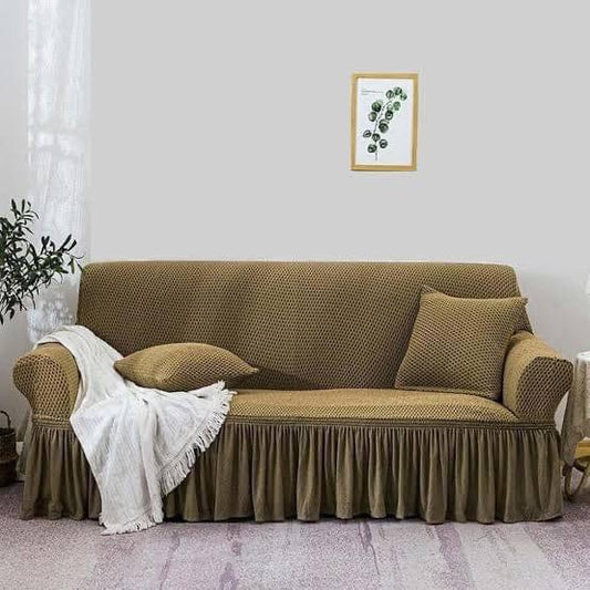 Premium Turkish Sofa Covers with elegant, luxurious designs, crafted from high-quality fabric for a smooth, wrinkle-free fit, providing both comfort and protection to your sofa.