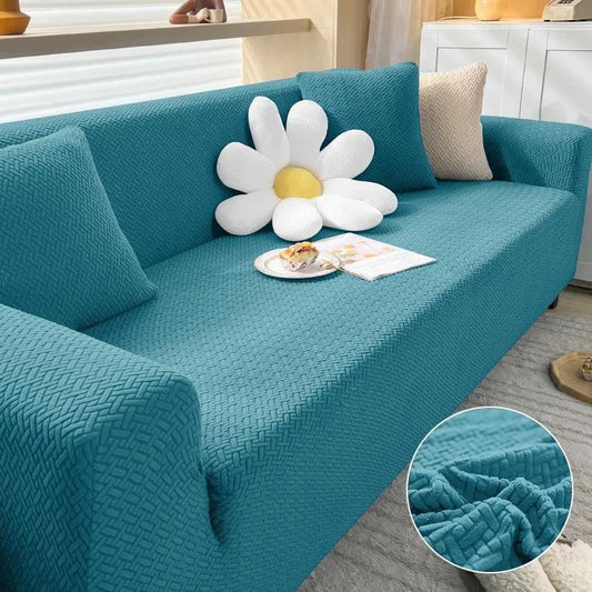 Premium Striped Jacquard Sofa Covers with elegant striped texture, offering a luxurious fit and superior protection. Crafted from durable, stretchable fabric for a smooth, wrinkle-free look.