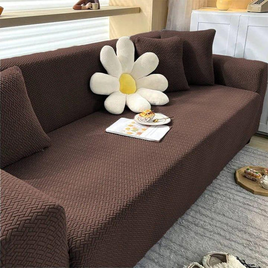 Premium Striped Jacquard Sofa Covers featuring elegant striped patterns, crafted from durable, stretchable fabric for a smooth, wrinkle-free fit, providing both style and protection for your sofa.