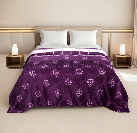 Supremo AC Flannel Blanket made from soft, high-quality flannel fabric, providing warmth and comfort. Perfect for air-conditioned rooms, offering a cozy, lightweight feel for year-round use.