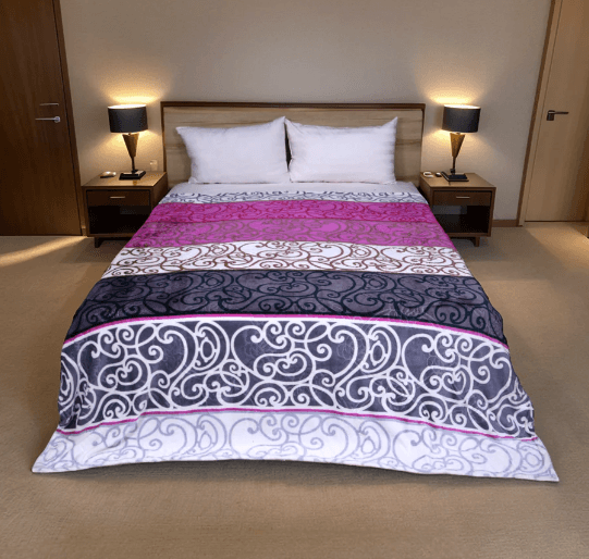 Supremo AC Flannel Blanket made from soft, high-quality flannel fabric, providing warmth and comfort. Perfect for air-conditioned rooms, offering a cozy, lightweight feel for year-round use.